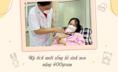 Kỳ tích nuôi sống bé sinh non nặng 400 gram